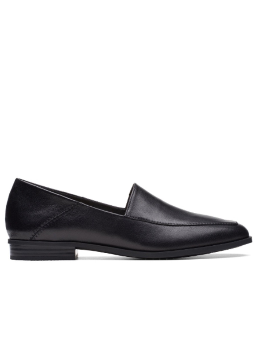 Clarks Womens Sarafyna Freva Slip Ons in Black Leather. 26174827
